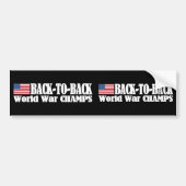 Black Back-to-back Amerikaanse Champs Bumpersticker (Voorkant)