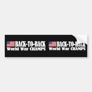 Black Back-to-back Amerikaanse Champs Bumpersticker