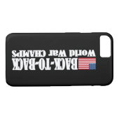 Black Back-to-back Amerikaanse Champs Case-Mate iPhone Case (Achterkant (Horizontaal))