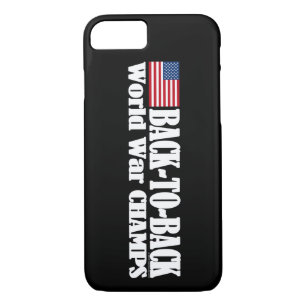 Black Back-to-back Amerikaanse Champs Case-Mate iPhone Case