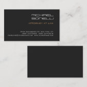 Black Background Attorney at Law Visitekaartje (Voorkant / Achterkant)