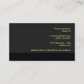 Black Background Black Accent Variation Visitekaartje (Achterkant)