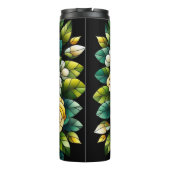 Black Background With Yellow Roses Thermosbeker (Achterkant)