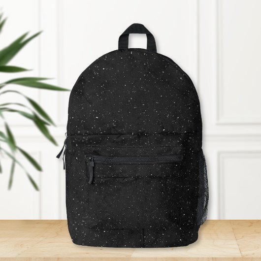 Black Backpack with Celestial Design Bedrukte Rugzak