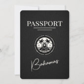 Black Bahamas Passport Bewaar de datum Save The Date (Voorkant)