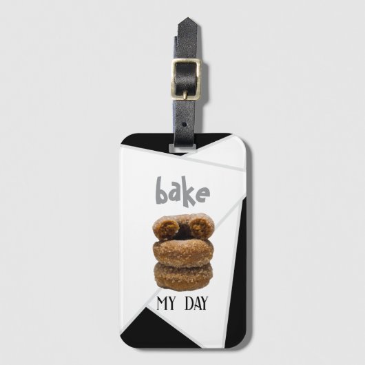 Black Bake Mijn Dag Bagagelabel (Voorkant (verticaal))