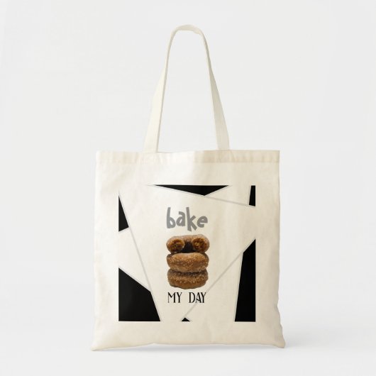 Black Bake My Day Tote Bag (Voorkant)