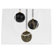Black Ball-kerstsieraden - Grote cadeautas (Voorkant)
