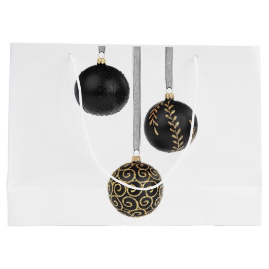 Black Ball-kerstsieraden - Grote cadeautas (Achterkant)