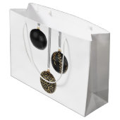 Black Ball-kerstsieraden - Grote cadeautas (Achterkant Gekanteld)