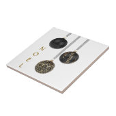 Black Ball-kerstversieringen Tegeltje (Zijkant)