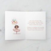 Black Ballerina 10th Birthday Card Kaart (Binnen)