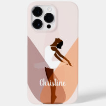 Black Ballerina Ballet Dancer Light Pink Hoesje Ma