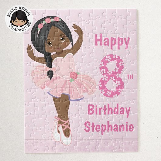 Black Ballerina Happy Birthday Legpuzzel