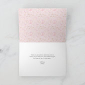 Black Ballerina in Pink Dress Floral Birthday Bedankkaart (Binnen)