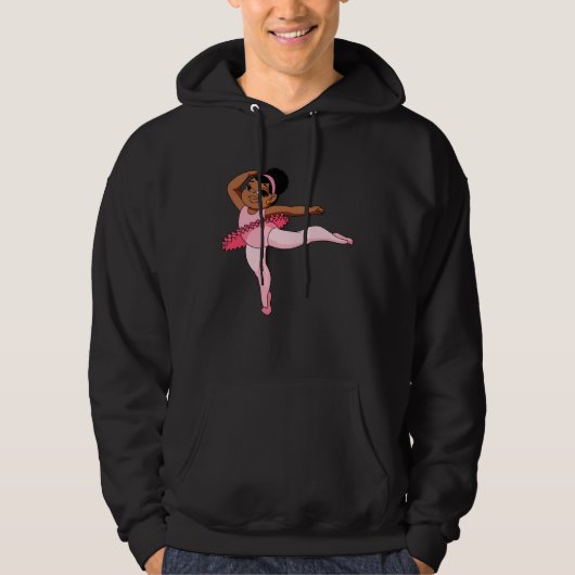 Black Ballerina little girl Hoodie (Voorkant)