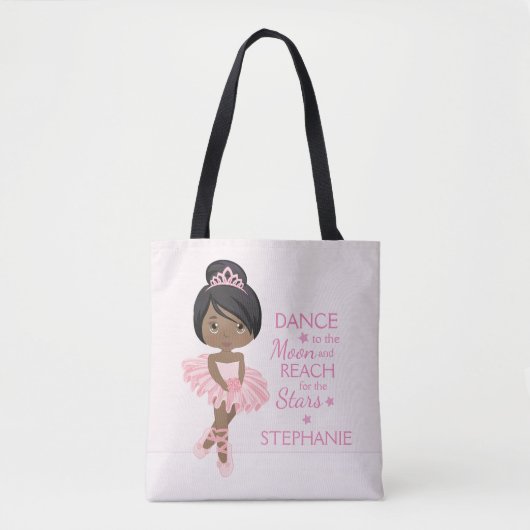 Black Ballerina Persoonlijk Tote Bag (Voorkant)