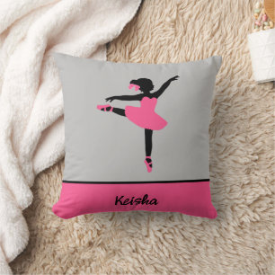 Black Ballerina Silhouette Persoonlijk Kussen