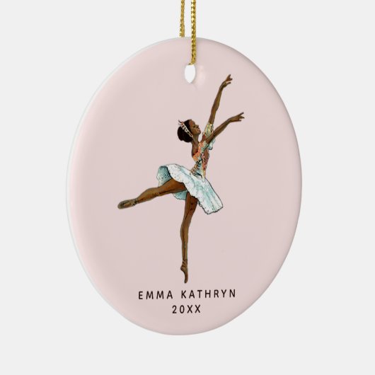 Black Ballerina Specialized Nutkraker Ballet Keramisch Ornament (Rechts)