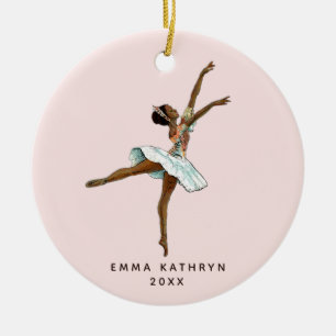 Black Ballerina Specialized Nutkraker Ballet Keramisch Ornament