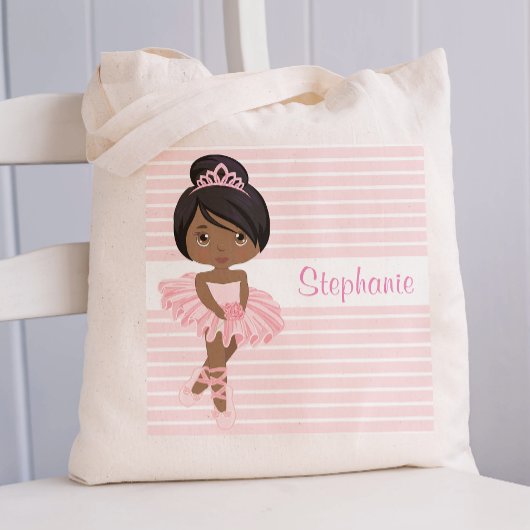 Black Ballerina Two Sided Canvas tas