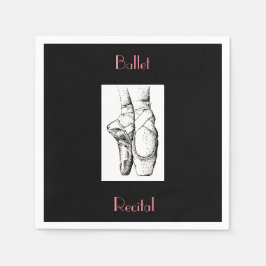 Black Ballet Overweging Paper Napkins Servetten