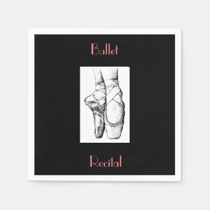 Black Ballet Overweging Paper Napkins Servetten