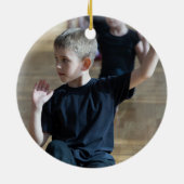 Black Ballet Shoes Persoonlijke foto Keramisch Ornament (Achterkant)