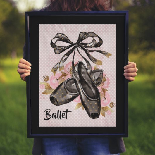 Black Ballet Slippers Poster