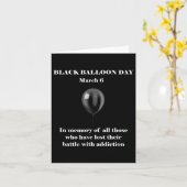 Black Balloon Day Overdose Awareness-toevoeging aa Kaart (Gele Bloem)