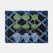Black Bamboo Chinoiserie Ginger Jar Doormat Rug Deurmat (Voorkant)