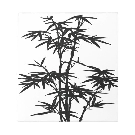 Black Bamboo Silhouette Notitieblok (Voorkant)