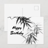 Black Bamboo Twig Briefkaart (Voorkant / Achterkant)