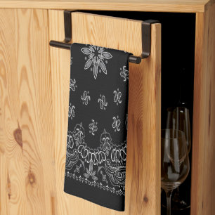 Black Bandana Kitchen Towel Theedoek
