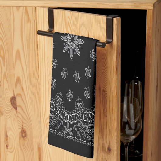 Black Bandana Kitchen Towel Theedoek (Derde Gevouwen)