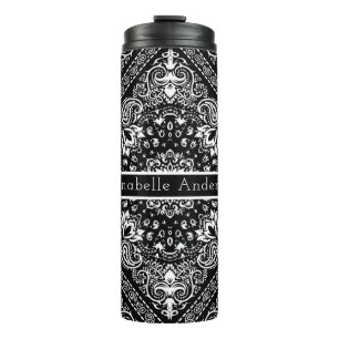 Black Bandana Personaliseert thermische getumbler Thermosbeker