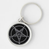 Black Baphomet Sleutelhanger (Voorkant)