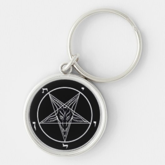 Black Baphomet Sleutelhanger (Voorkant)