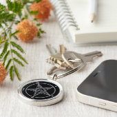 Black Baphomet Sleutelhanger (Zijkant)
