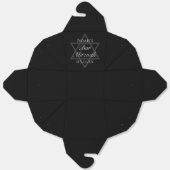 Black Bar Mitzvah Star of David Custom Fortune Bedankdoosjes (Ongevouwen)