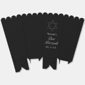 Black Bar Mitzvah Star of David Custom Popcorn Bedankdoosjes (Ongevouwen)