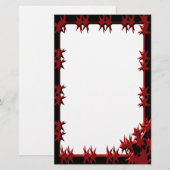 Black Barbed Wire Gothic Stationery Briefpapier (Voorkant / Achterkant)