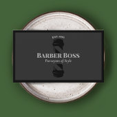 Black Barber Pole Barbershop Visitekaartje