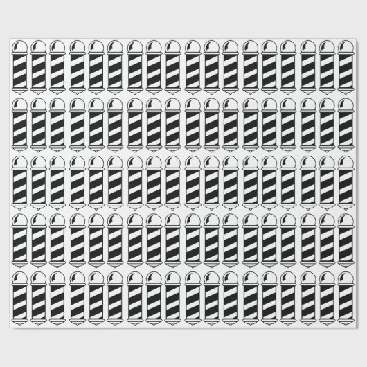 Black Barber Poles Cadeaupapier (Vlak)