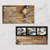Black Barber shop foto rustieke kapsalon voor mann Visitekaartje (Voorkant / Achterkant)