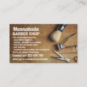 Black Barber shop foto rustieke kapsalon voor mann Visitekaartje (Voorkant)