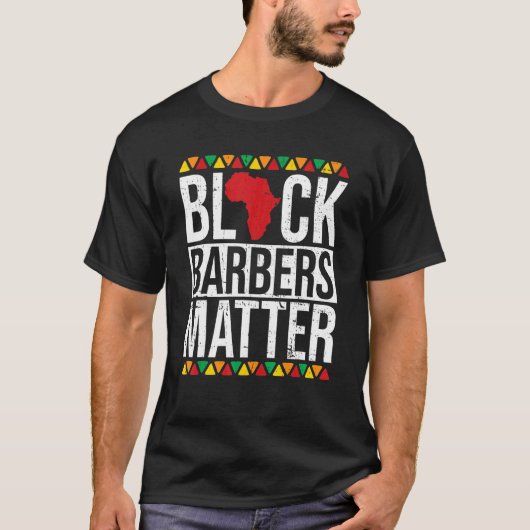 Black Barbers Matter African American Black Histor T-shirt (Voorkant)