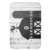 Black Barn White Wood Rustic Country Farmhouse Badmat (Voorkant Verticaal)