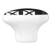 Black Barn White Wood Rustic Farmhouse Land Keramische Knop (Zijkant)