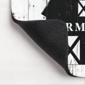 Black Barn White Wood Rustic Farmhouse Land Muismat (Hoek)